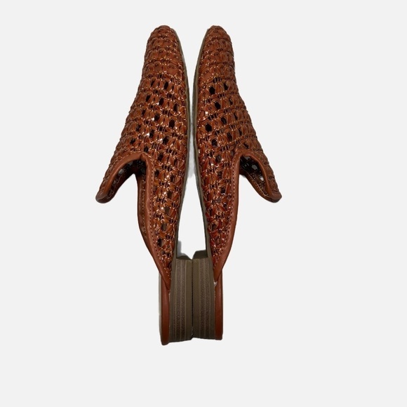 AMERICAN EAGLE OUTFITTERS BROWN LOW HEEL WOVEN SLIDES size 11 - Picture 7 of 10